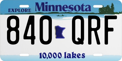 MN license plate 840QRF