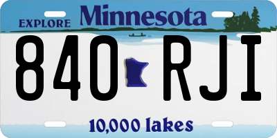 MN license plate 840RJI