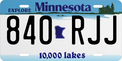 MN license plate 840RJJ