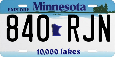 MN license plate 840RJN