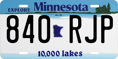MN license plate 840RJP