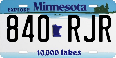 MN license plate 840RJR