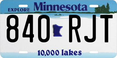 MN license plate 840RJT
