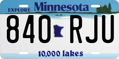 MN license plate 840RJU