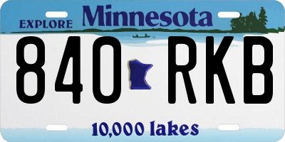 MN license plate 840RKB