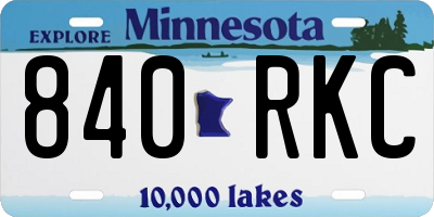 MN license plate 840RKC