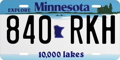 MN license plate 840RKH