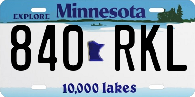 MN license plate 840RKL
