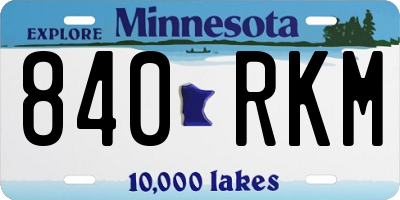 MN license plate 840RKM