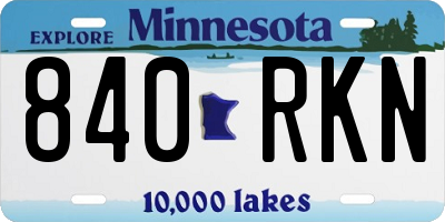 MN license plate 840RKN
