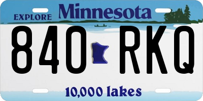 MN license plate 840RKQ