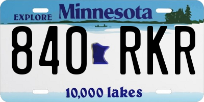 MN license plate 840RKR