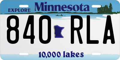 MN license plate 840RLA