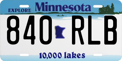 MN license plate 840RLB