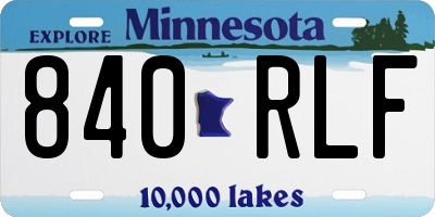 MN license plate 840RLF