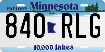 MN license plate 840RLG