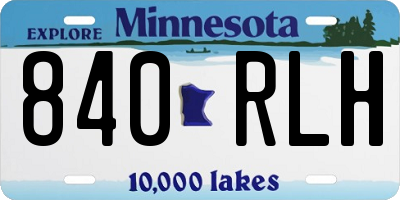 MN license plate 840RLH