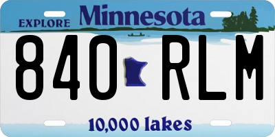MN license plate 840RLM