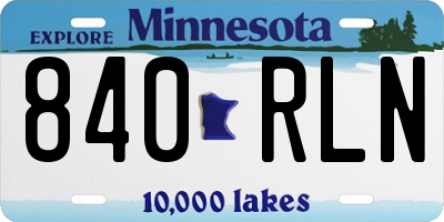 MN license plate 840RLN