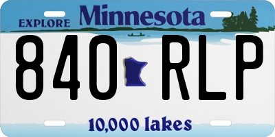 MN license plate 840RLP