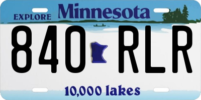 MN license plate 840RLR