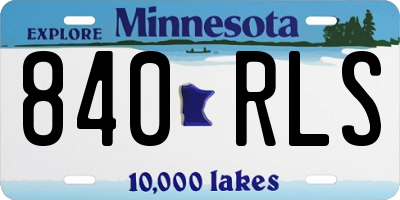MN license plate 840RLS