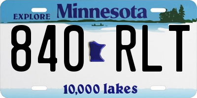 MN license plate 840RLT