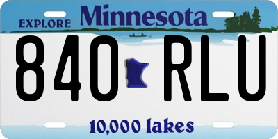 MN license plate 840RLU