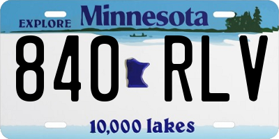 MN license plate 840RLV