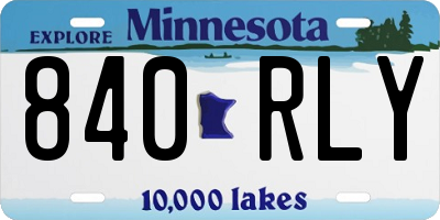 MN license plate 840RLY