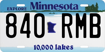 MN license plate 840RMB