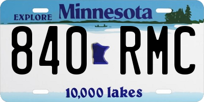 MN license plate 840RMC