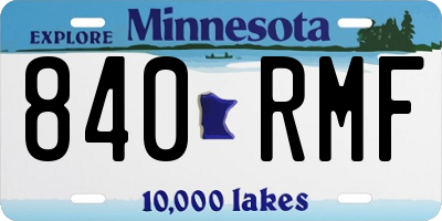 MN license plate 840RMF