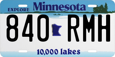 MN license plate 840RMH