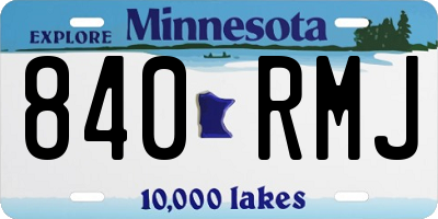 MN license plate 840RMJ