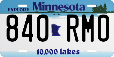 MN license plate 840RMO