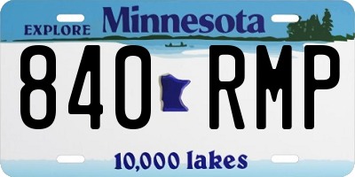 MN license plate 840RMP
