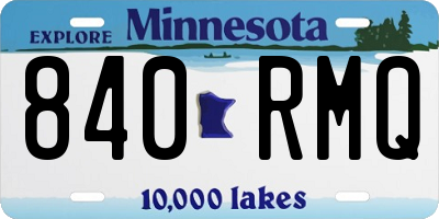 MN license plate 840RMQ