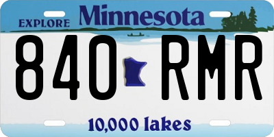 MN license plate 840RMR