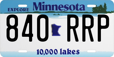 MN license plate 840RRP