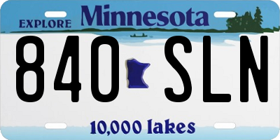 MN license plate 840SLN