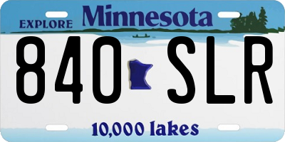 MN license plate 840SLR