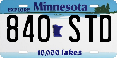 MN license plate 840STD