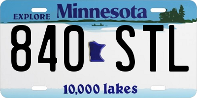 MN license plate 840STL