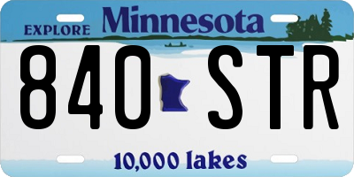 MN license plate 840STR