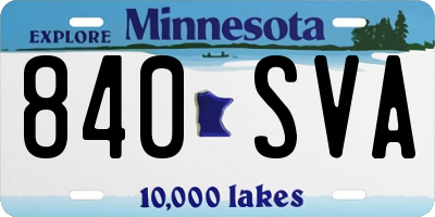 MN license plate 840SVA