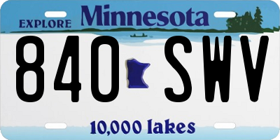 MN license plate 840SWV