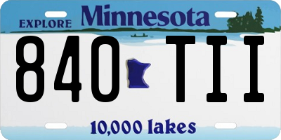 MN license plate 840TII