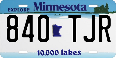 MN license plate 840TJR