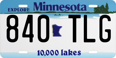 MN license plate 840TLG